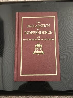 Declaration of Independence Hardcover Book - Burgundy